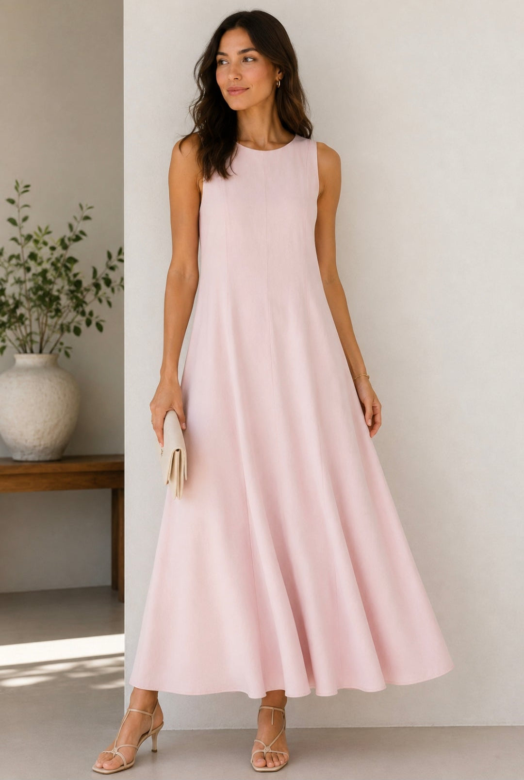Pink Everly A Line Dress