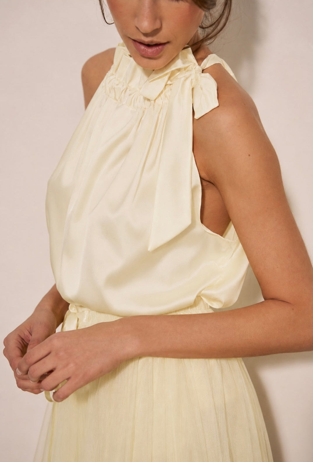 Lemon Elizabeth Satin Top