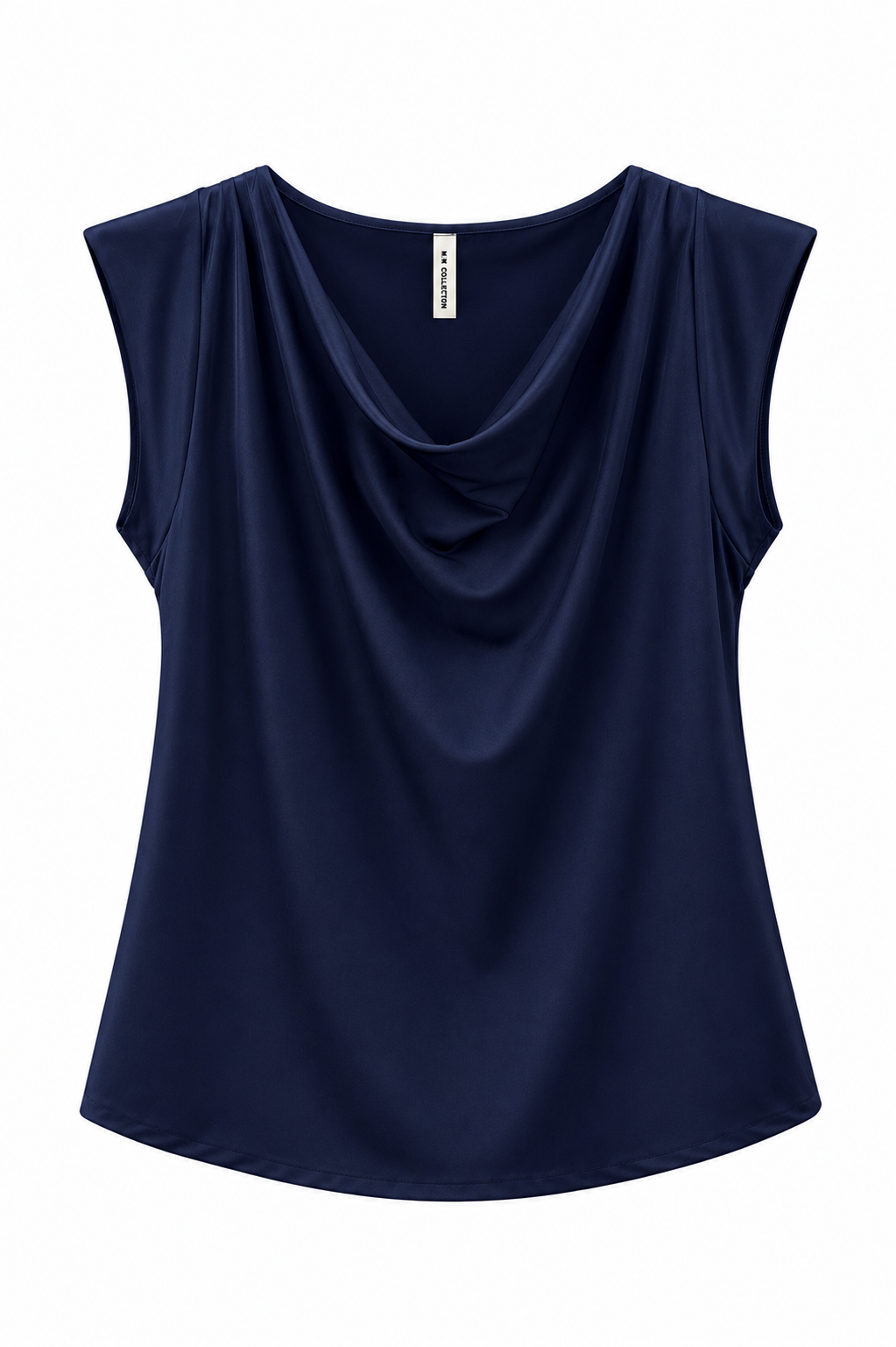 Navy Ella Cowl Neck Top