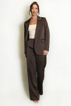 Brown Satin Blazer