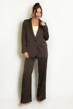 Brown Satin Trousers