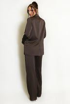 Brown Satin Blazer