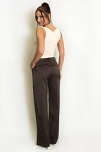 Brown Satin Trousers