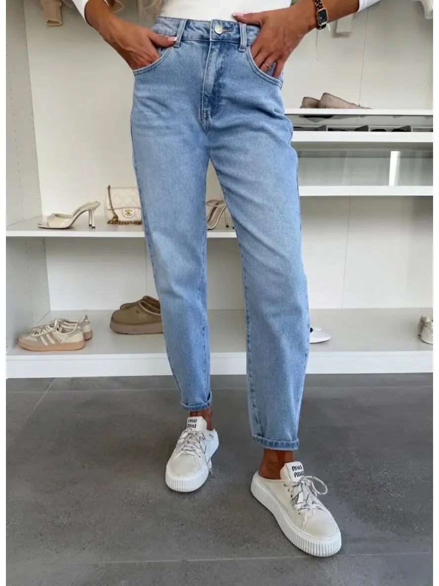 Blue Denim Mom Jeans