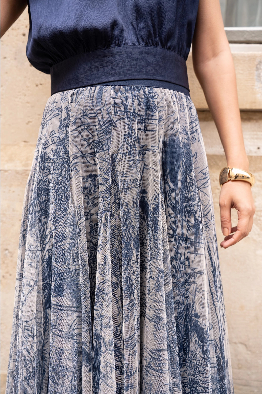 Navy Amber Tulle Skirt