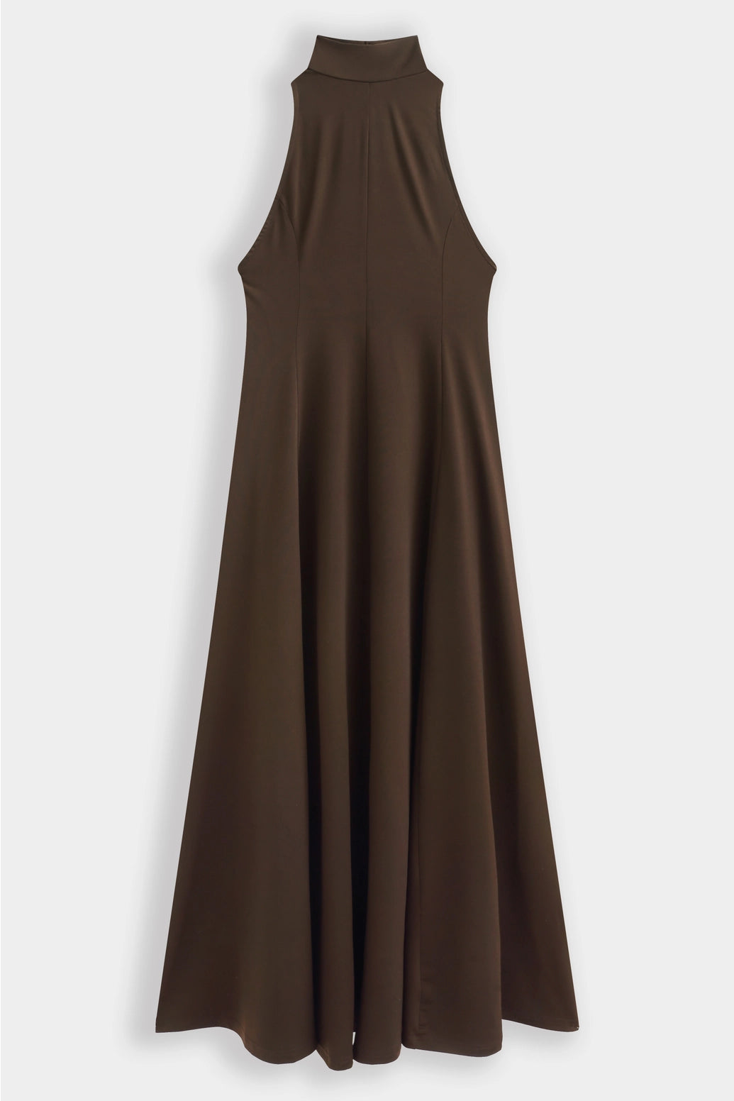 Brown Sofia Halter Maxi Dress