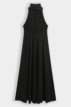 Black Sofia Halter Maxi Dress