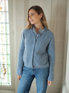 Blue Virginia Knitted Cardigan