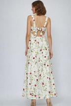 Floral Tie Back Midi Dress