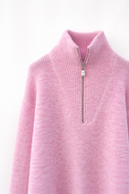 Pink pearl quarter zip
