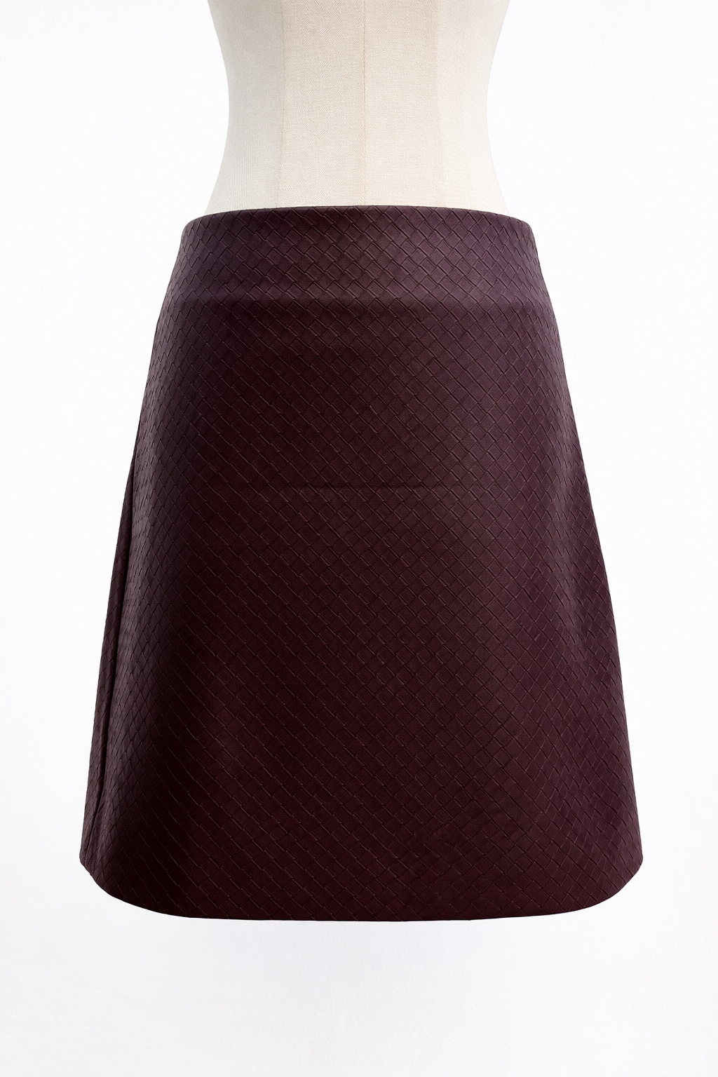 Burgandy Woven Skirt