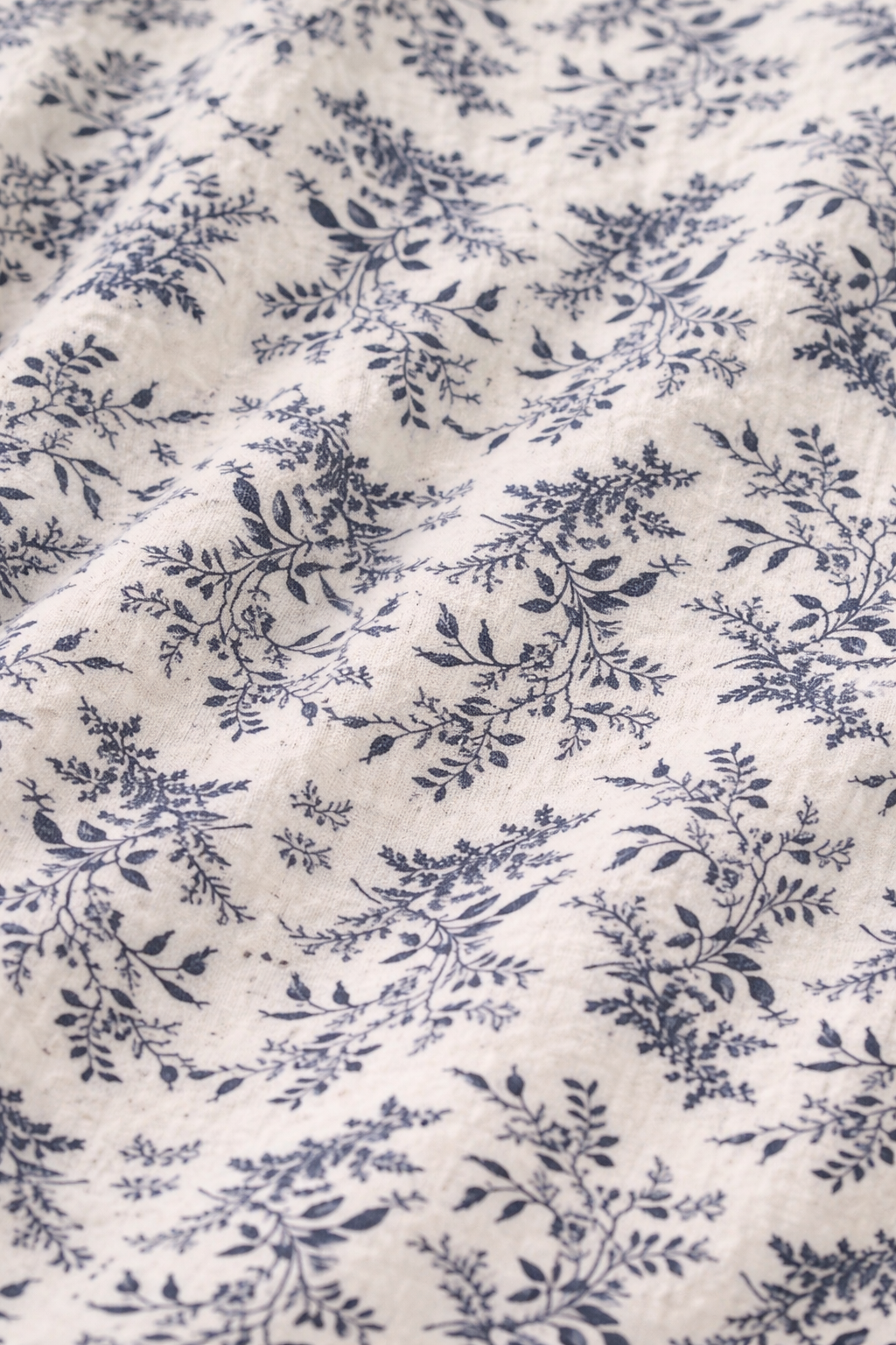 Navy Vintage Floral Blouse