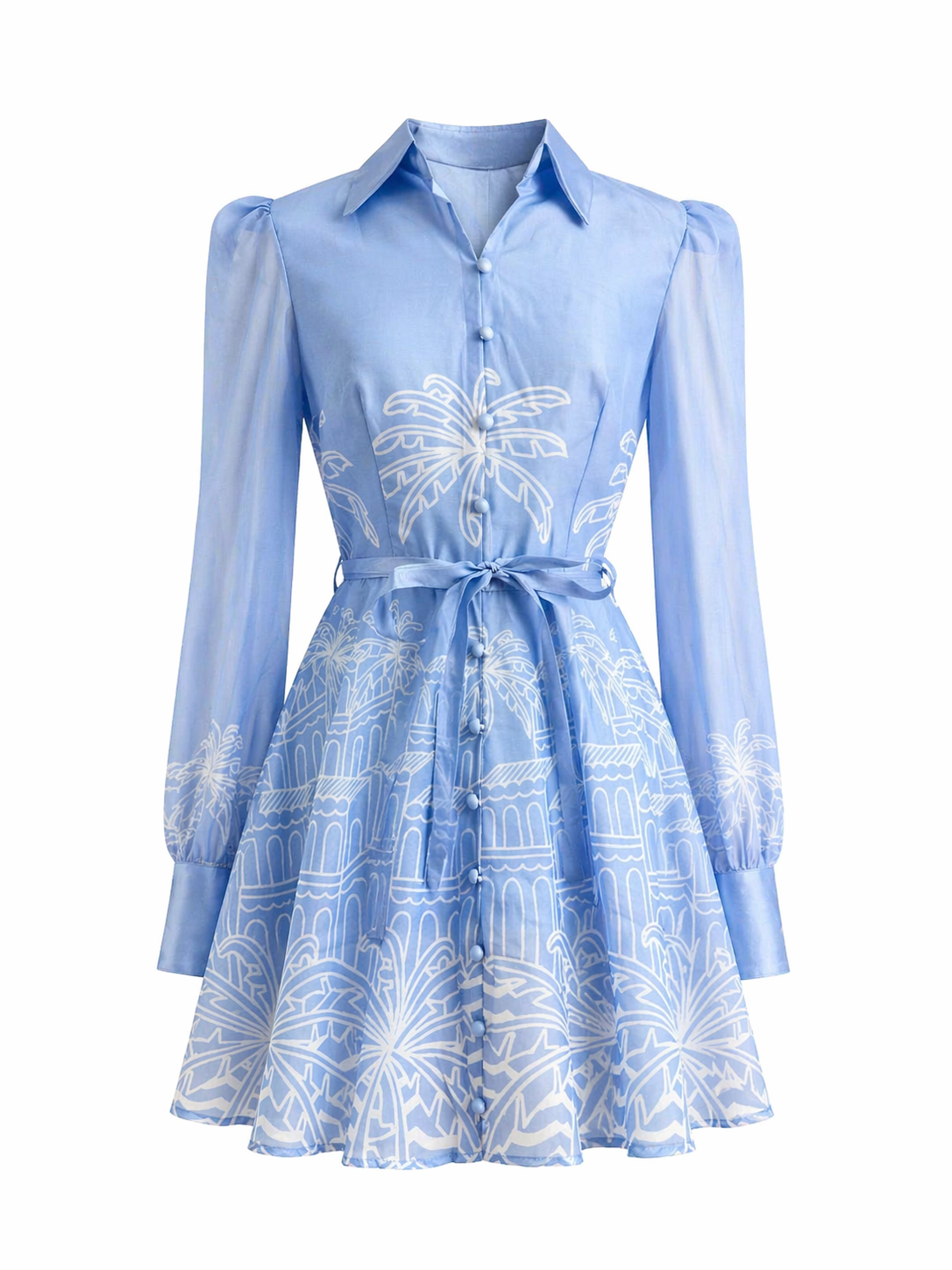 Blue Oasis Shirt Dress