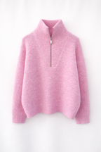 Pink pearl quarter zip