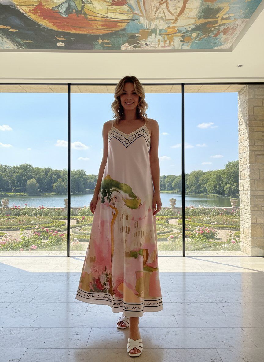 Pink Riviera Midi Dress