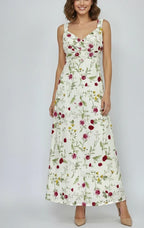 Floral Tie Back Midi Dress