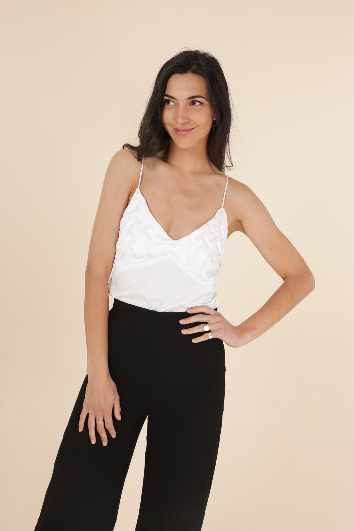 White Woven Cami